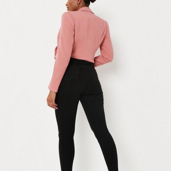 Missguided tall sinner high waisted clean black skinny pants - Picture 1 of 1